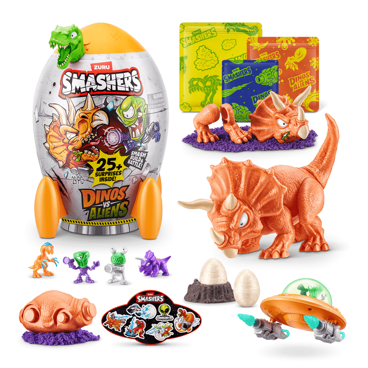 Smashers Dino vs Aliens (TRICERATOPS)